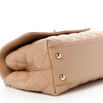 Chanel Caviar Quilted Mini Coco Handle Flap Brown 10 of 12