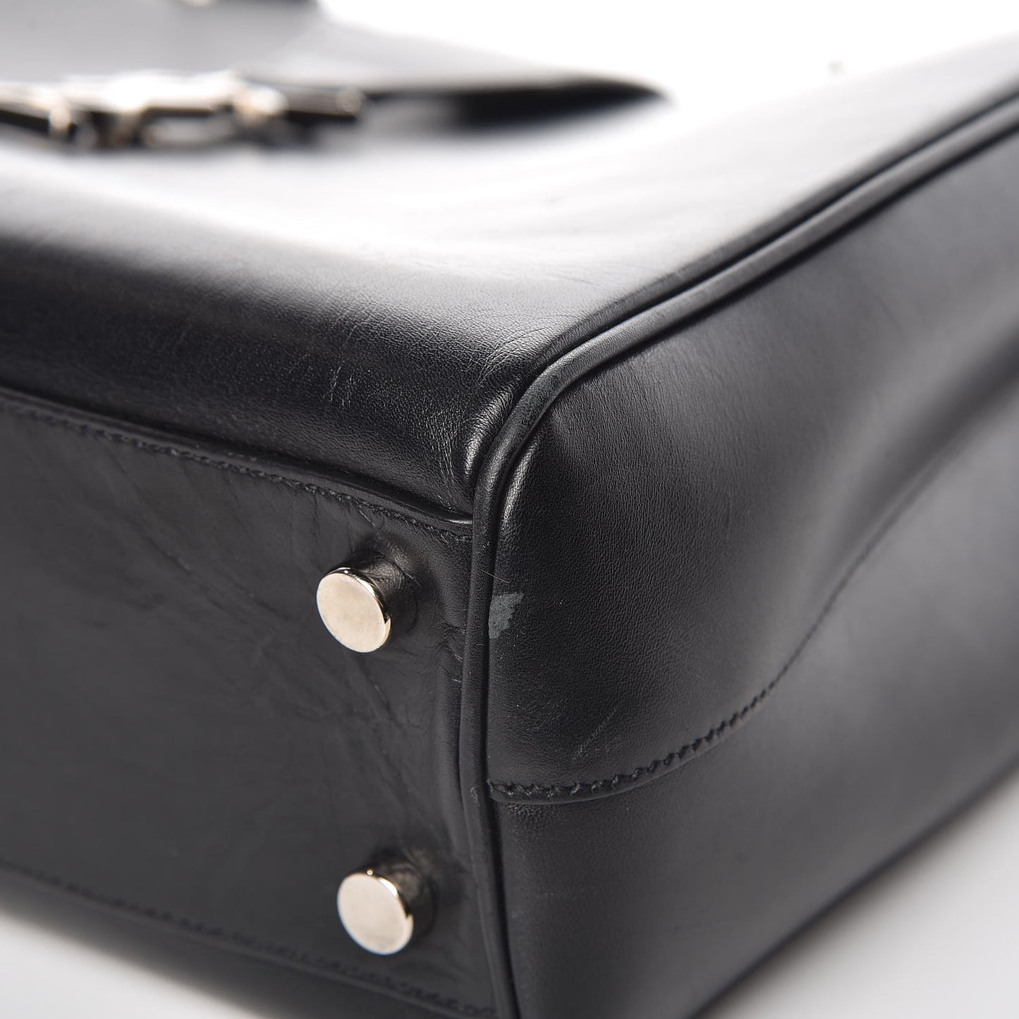 Calfskin Classic Monogram Shopping Bag Black
