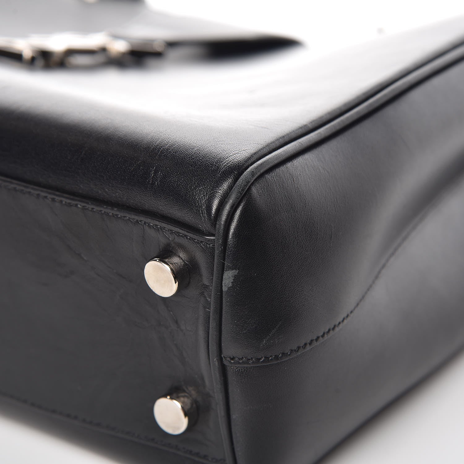 Saint Laurent Calfskin Classic Monogram Shopping Bag Black 20 of 20