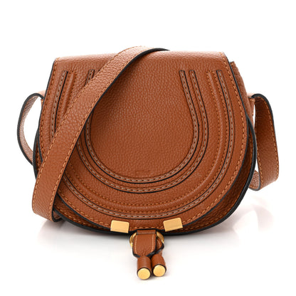 Chloe Grained Calfskin Small Marcie Saddle Bag Tan 1 of 10