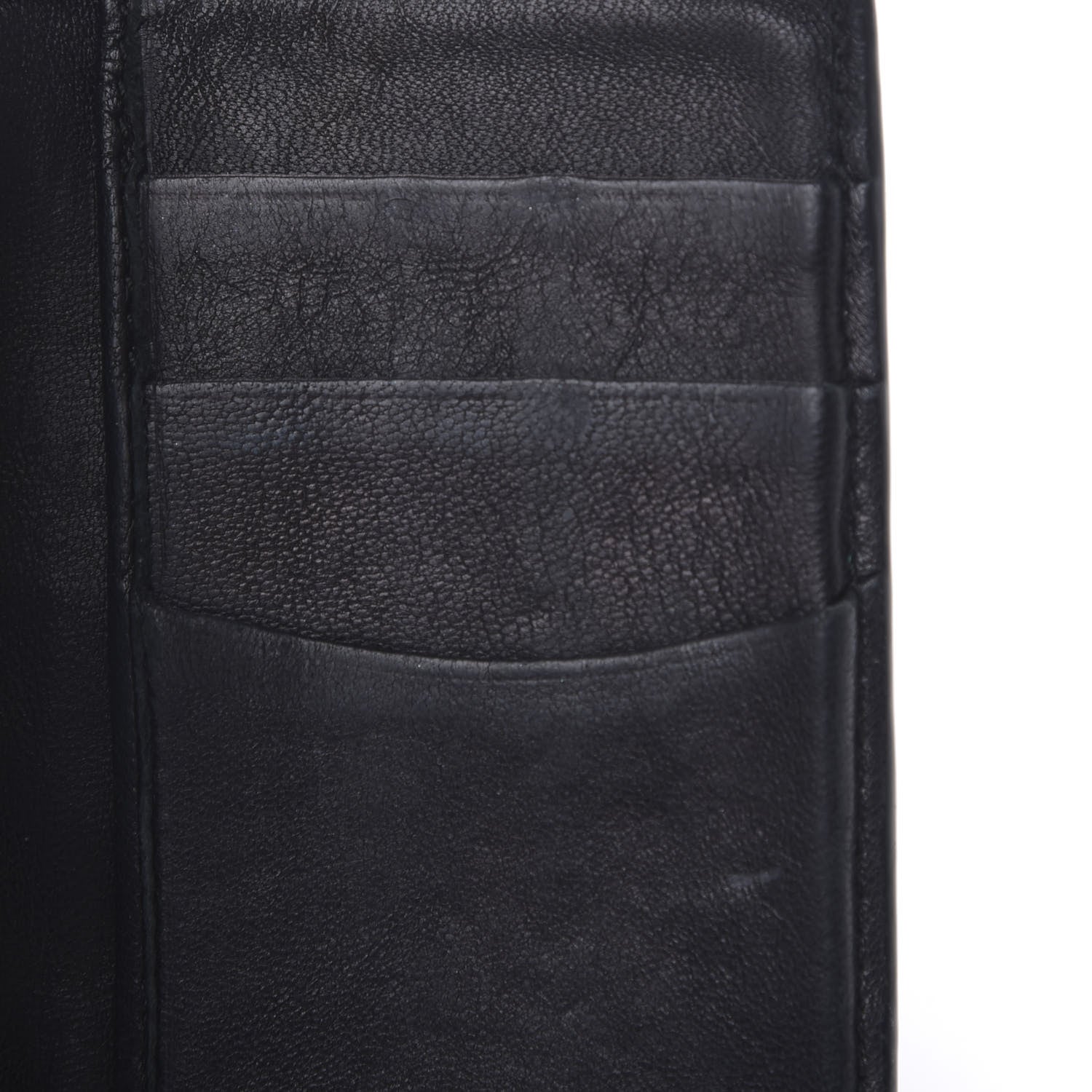 Alexander McQueen Embossed Calfskin Rib Cage Bi Fold Card Holder Black 5 of 8