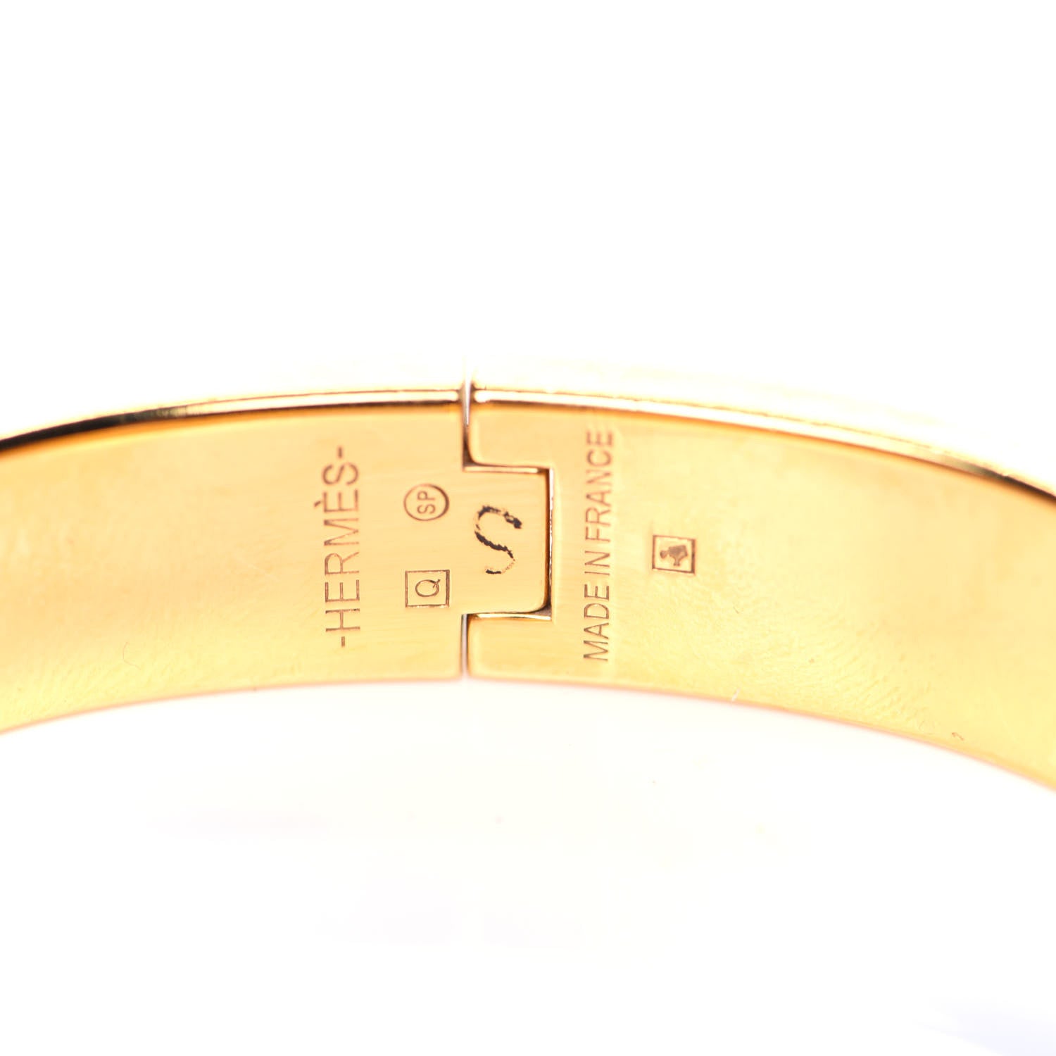 Hermes Enamel Narrow Clic Clac H Bracelet PM Cachou 3 of 5