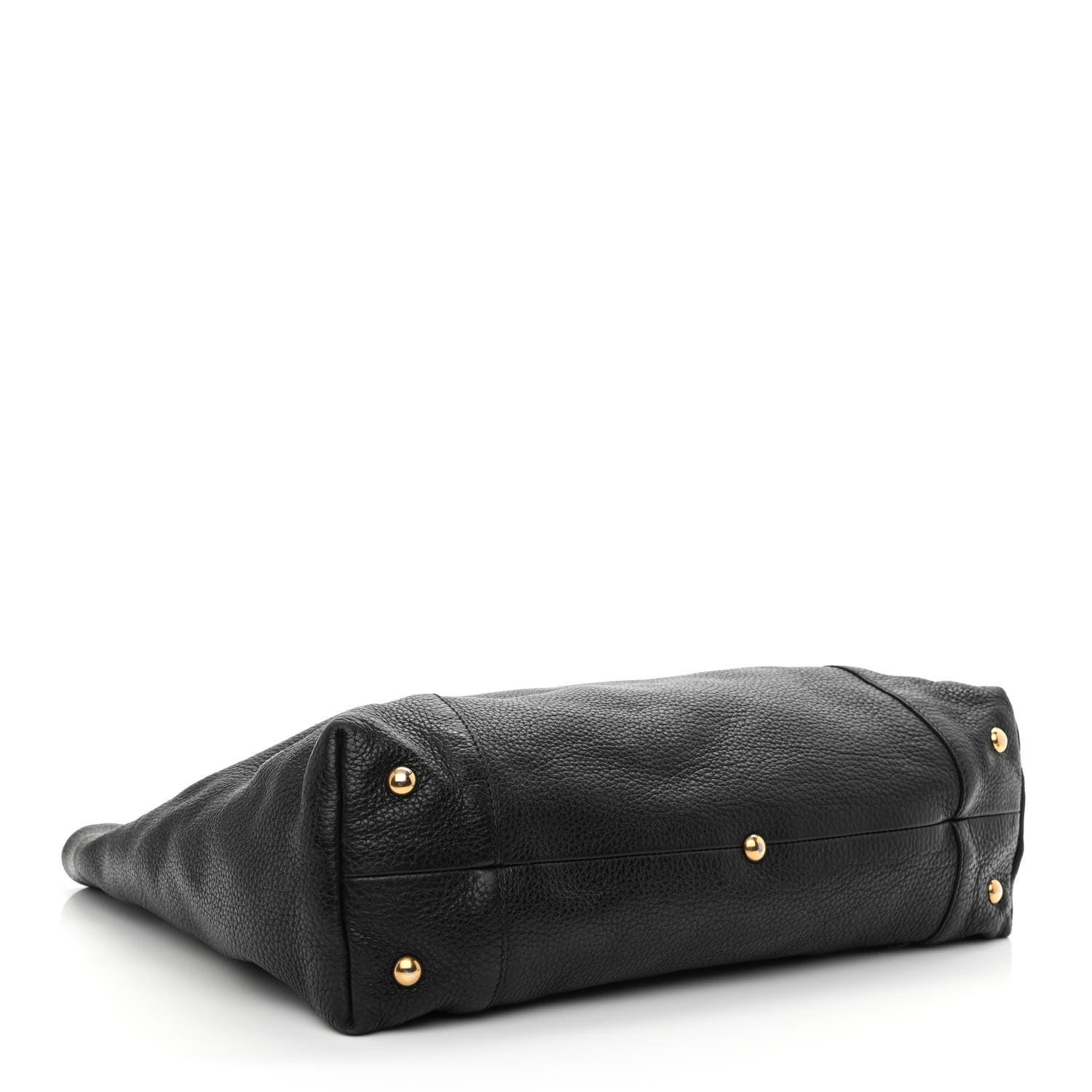 Gucci Pebbled Calfskin Twill Medium Tote Black 3 of 13