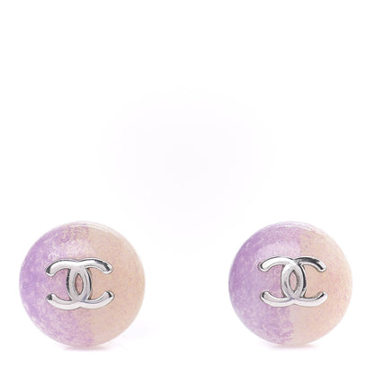 Chanel Resin CC Earrings Pink 1 of 5