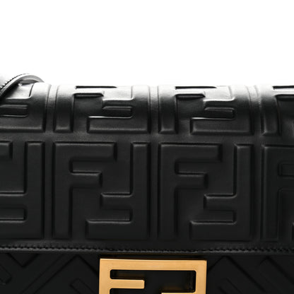 Fendi Nappa FF 1974 Embossed Baguette Black 7 of 9
