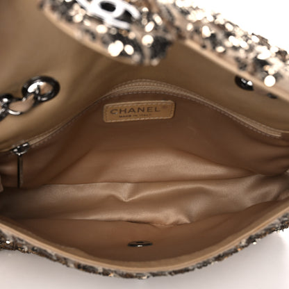 Chanel Sequin Quilted Medium Single Flap Gold 4 of 10