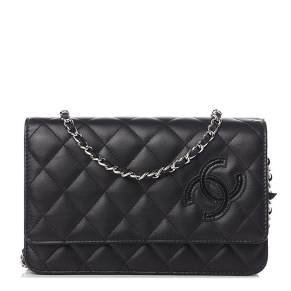 Chanel Calfskin Quilted Wallet On Chain WOC Black 1 of 12