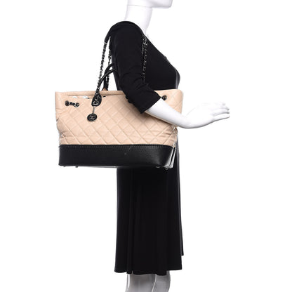 Chanel Calfskin Caviar Quilted Large Shopping Tote Beige 2 of 12