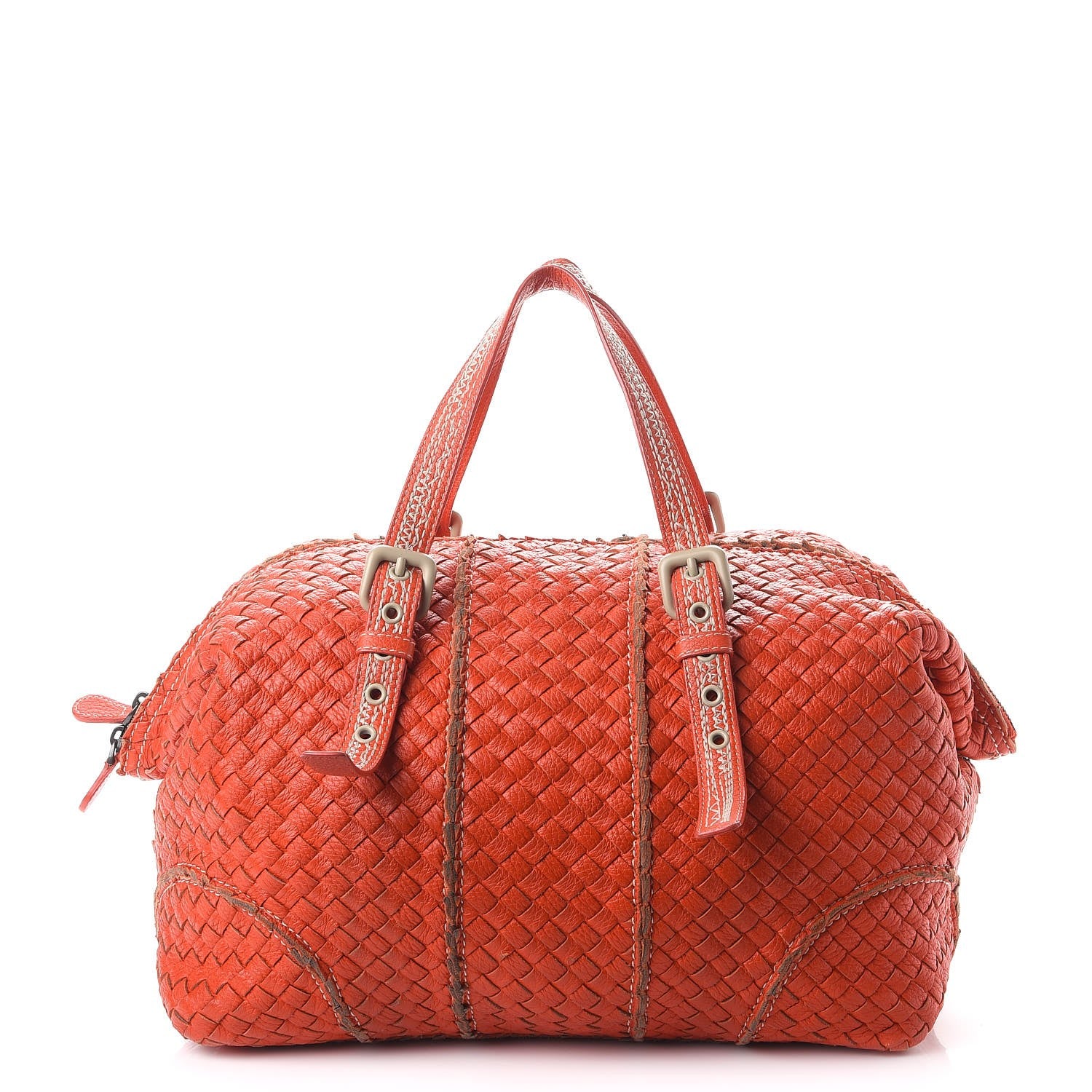 Bottega Veneta Cervo Intrecciato Satchel Orange 1 of 11