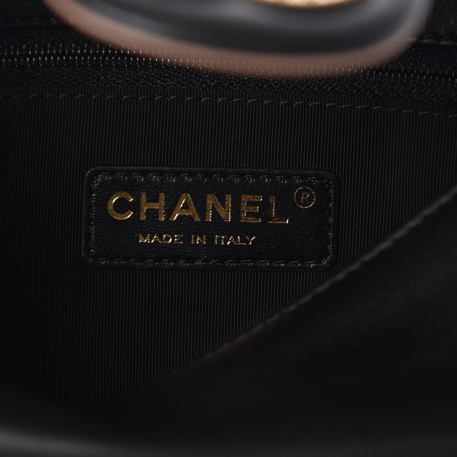 Chanel Calfskin Quilted Medium Graphic Flap Beige Black 6 of 9