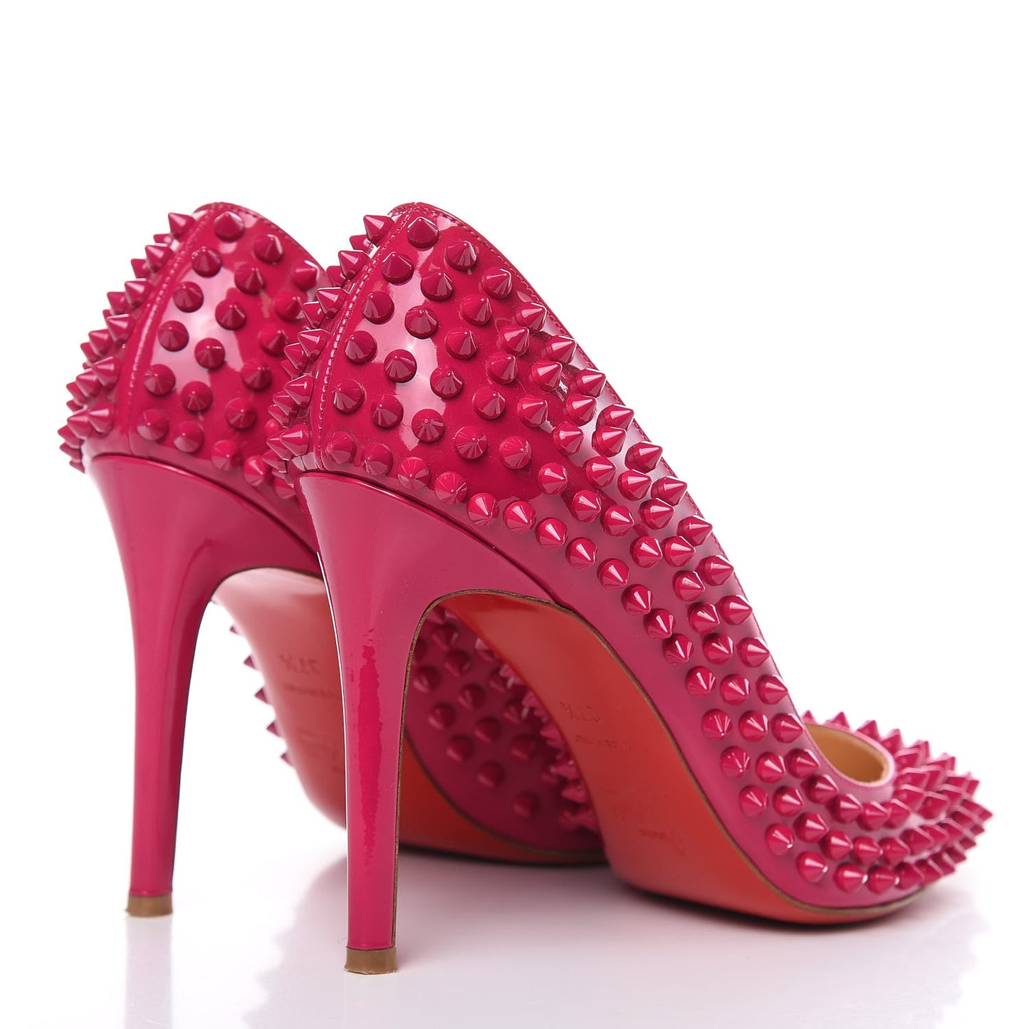Patent Pigalle Spikes 100 Pumps 37.5 Grenadine