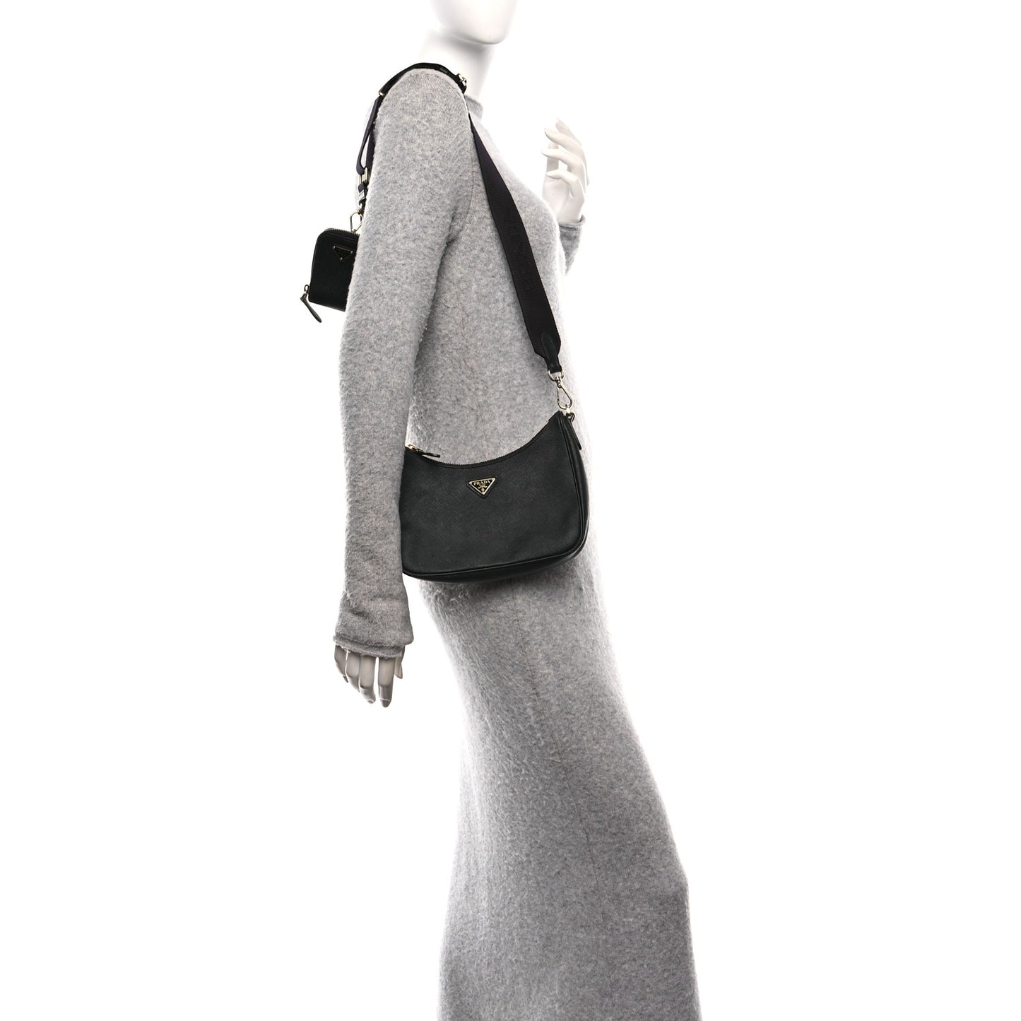 Saffiano Lux Re-Edition 2005 Shoulder Bag Black