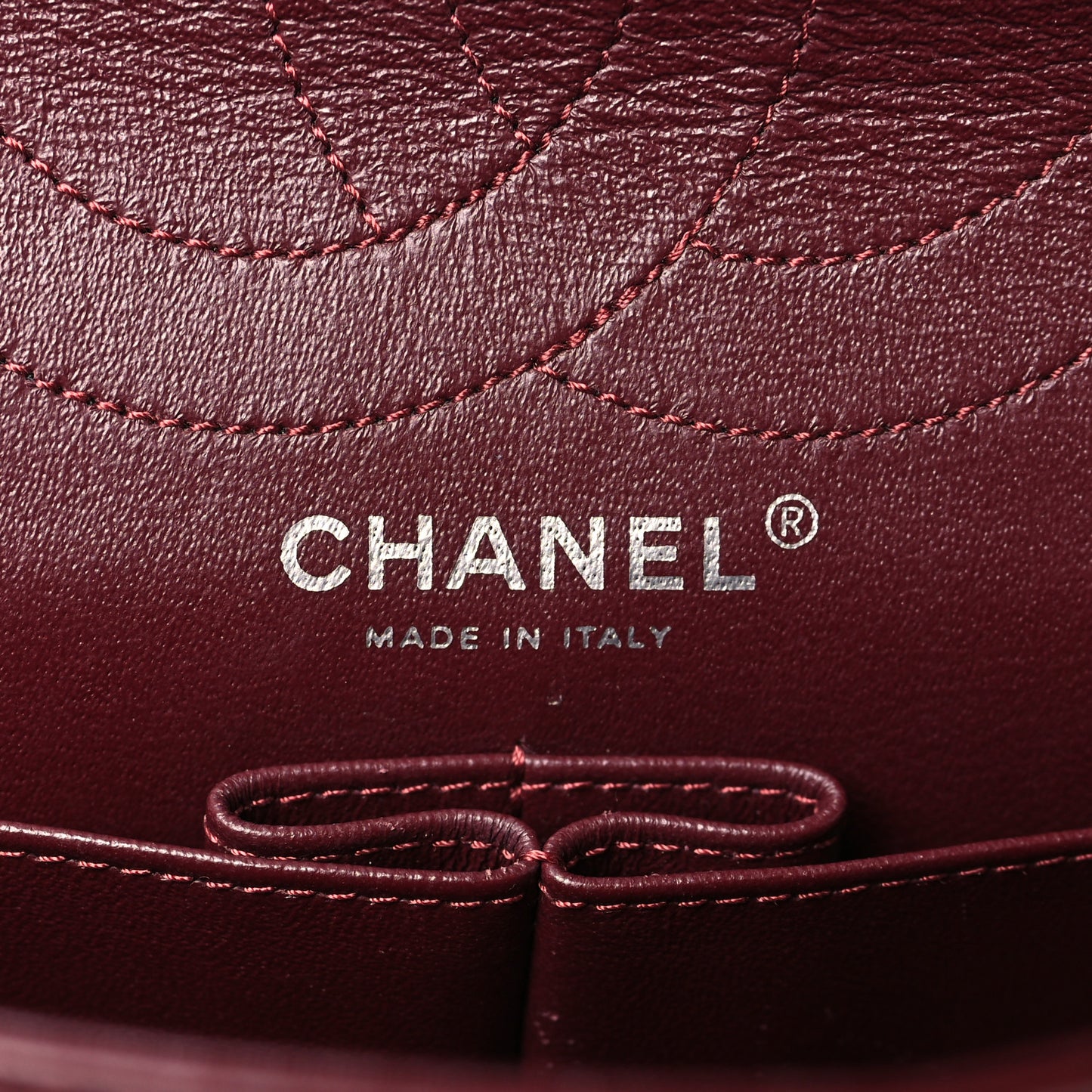 Aged Calfskin Quilted 2.55 Reissue 226 Flap Dark Burgundy