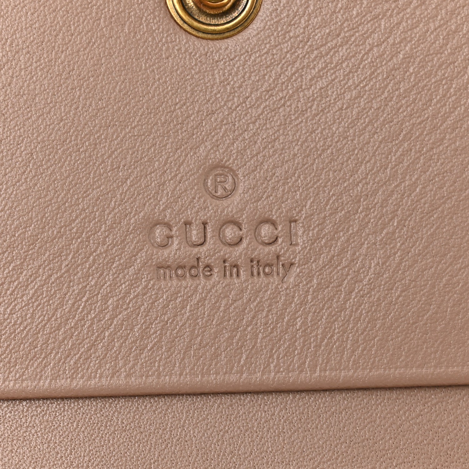 Gucci Calfskin Matelasse GG Marmont Card Case Wallet Porcelain Rose 6 of 7