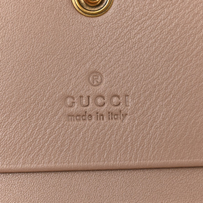Gucci Calfskin Matelasse GG Marmont Card Case Wallet Porcelain Rose 6 of 7