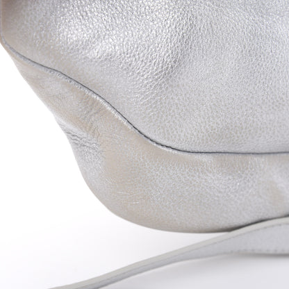 Chanel Metallic Grained Calfskin Quilted Casual Rock Waist Bag Fanny Pack Silver 17 of 18