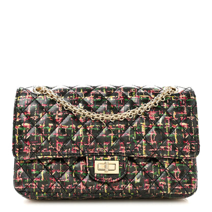 Chanel Tweed Printed Lambskin Quilted 2.55 Reissue 225 Flap Multicolor 1 of 10
