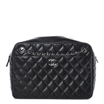 Chanel Lambskin Quilted Large Camera Case Black 1 of 9