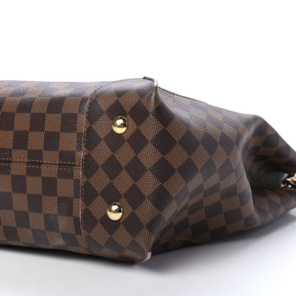 Louis Vuitton Damier Ebene Caissa Hobo Rose Ballerine 9 of 10