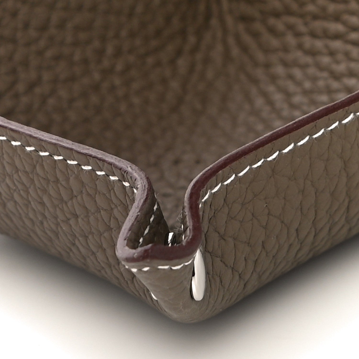 Hermes Taurillon Clemence Mini Mises et Relances Change Tray Etoupe 7 of 10