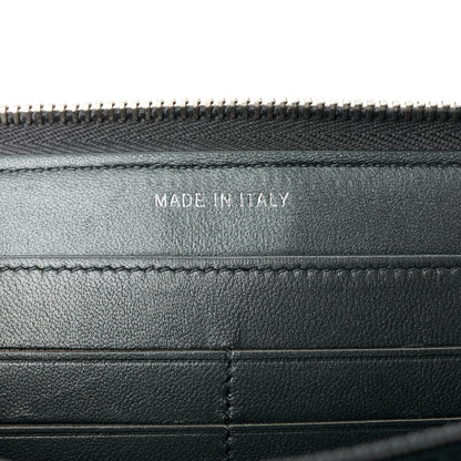 Chanel Metallic Galuchat Stingray Lambskin Boy Gusset Zip Wallet Dark Silver 7 of 11