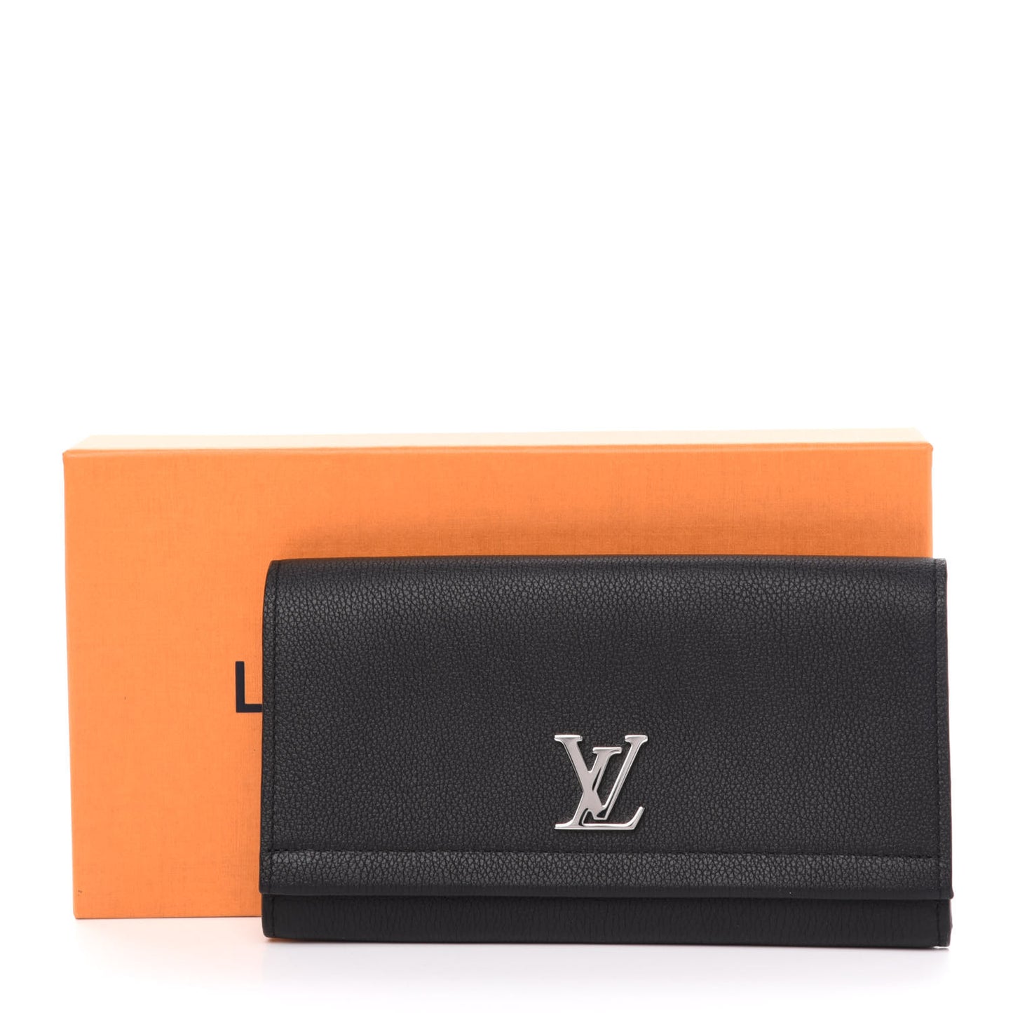 Calfskin Lockme II Wallet Black