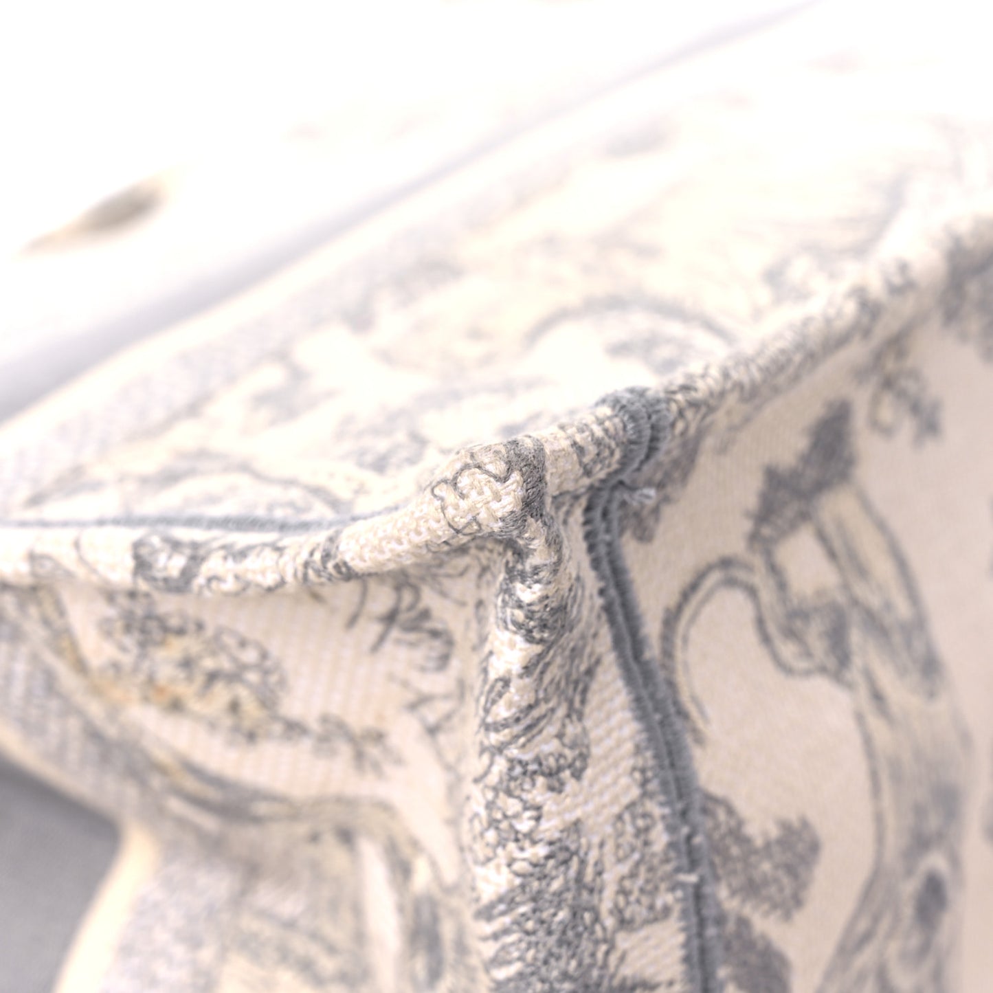 Canvas Embroidered Medium Dioriviera Toile De Jouy Book Tote Gray