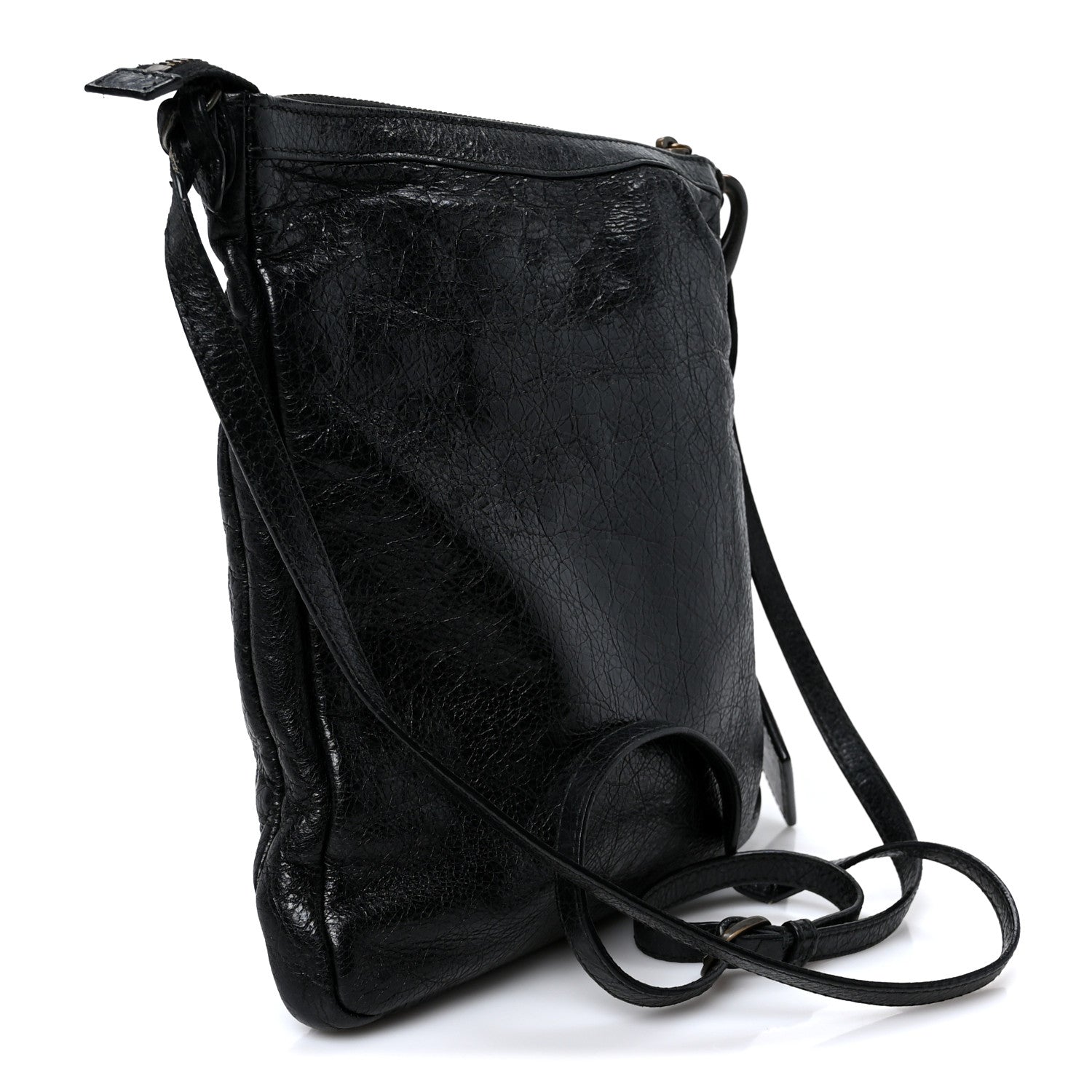 Balenciaga Agneau Classic Hardware Flat Crossbody Black 3 of 11