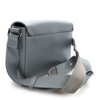 Christian Dior Grained Calfskin Medium Saddle Messenger Bag Grey 3 of 9