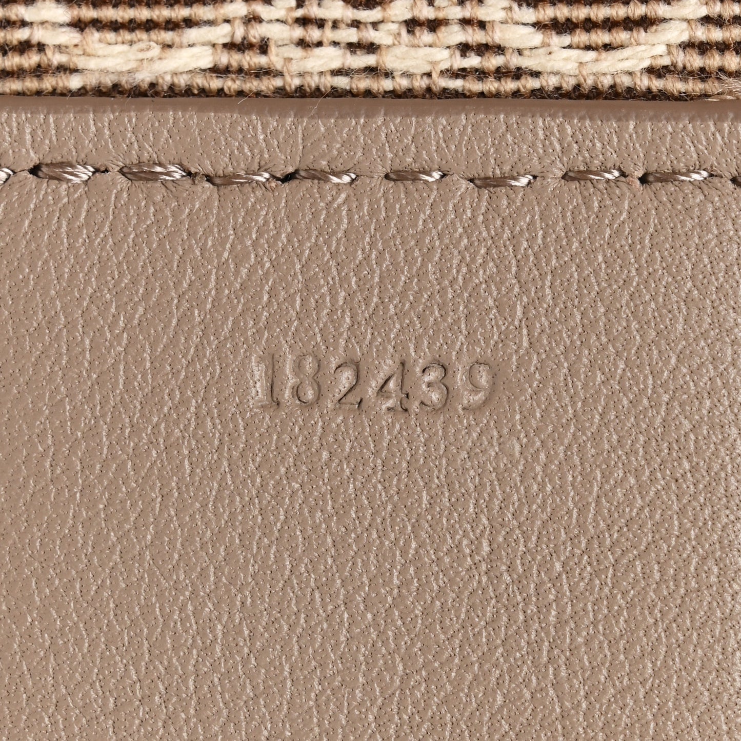 X SUNA FUJITA Calfskin Jacquard Bunny Anagram Strap Sand