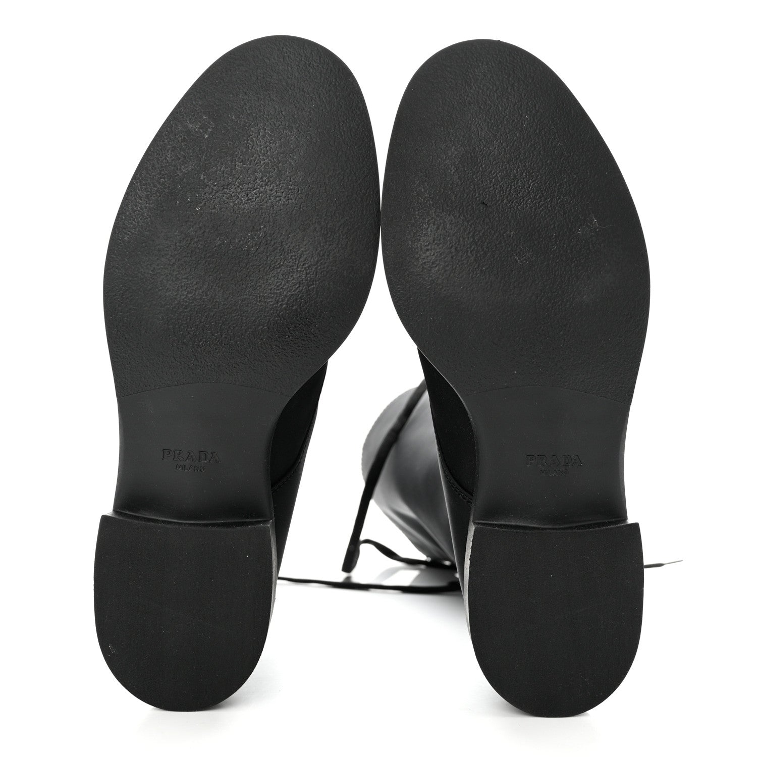 Prada Re-Nylon Spazzolato Rois Metal Triangle Logo Tall 50mm Combat Boots 40.5 Black 5 of 8