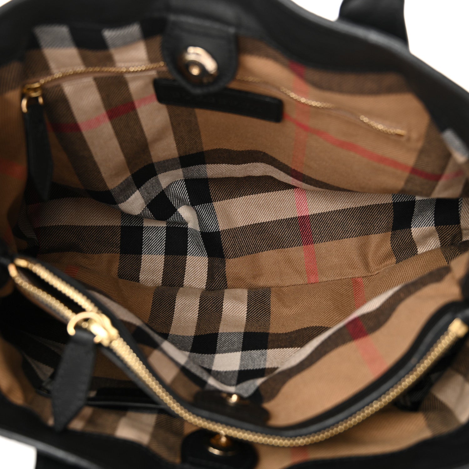 Burberry Smooth Calfskin Medium Sartorial Banner Tote Black 6 of 13