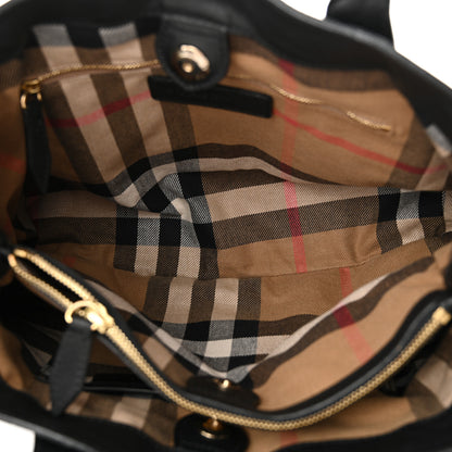 Burberry Smooth Calfskin Medium Sartorial Banner Tote Black 6 of 13
