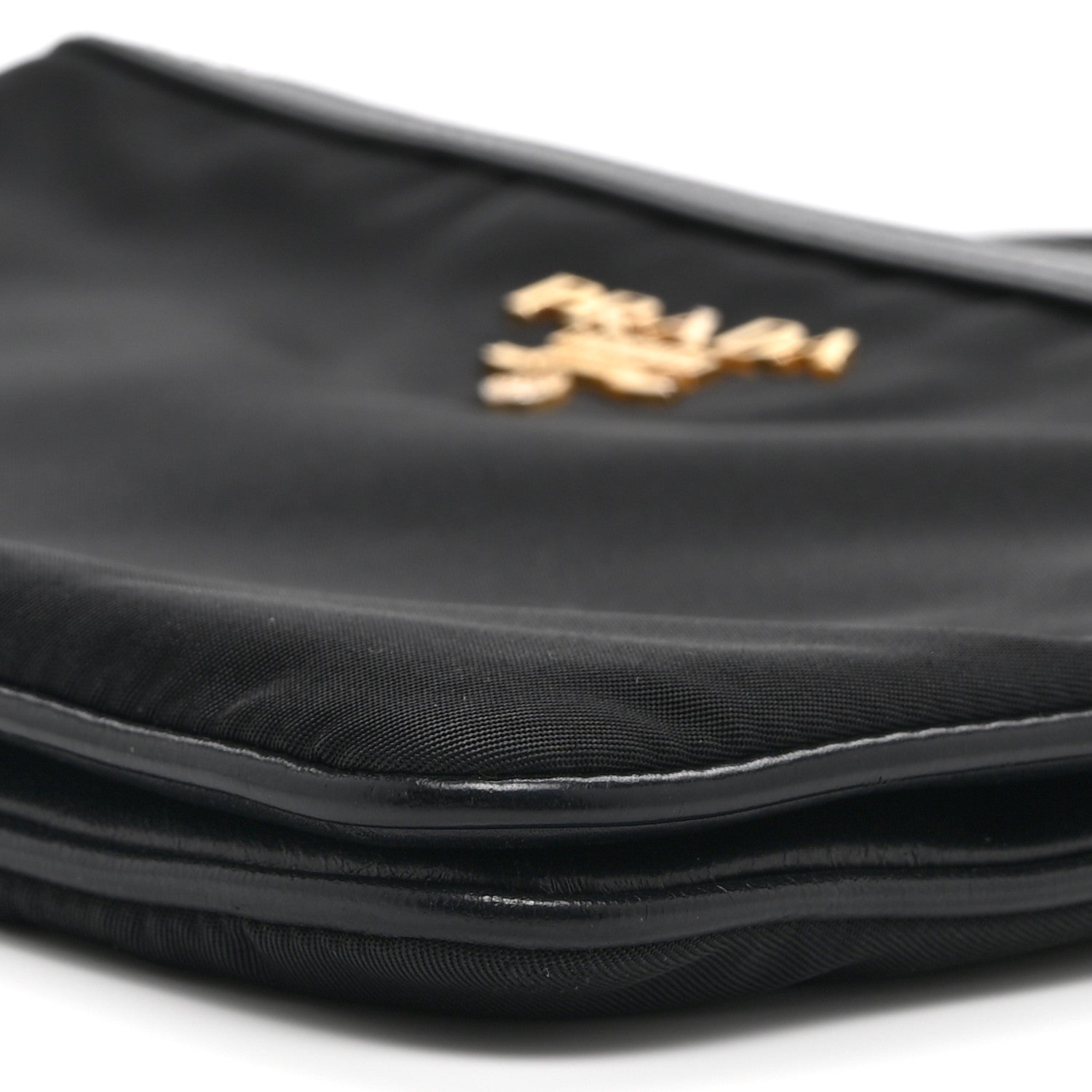 Prada Tessuto Nylon Soft Calf Double Zip Crossbody Bag Black 21 of 21