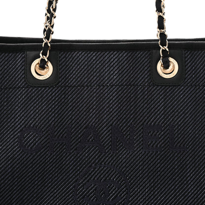 Chanel Mixed Fibers Calfskin Small Deauville Tote Black 7 of 12