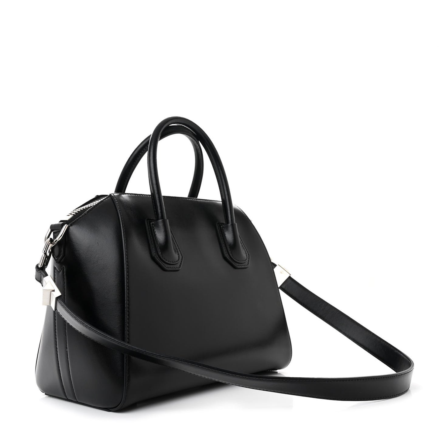 Shiny Lord Calfskin Small Antigona Black
