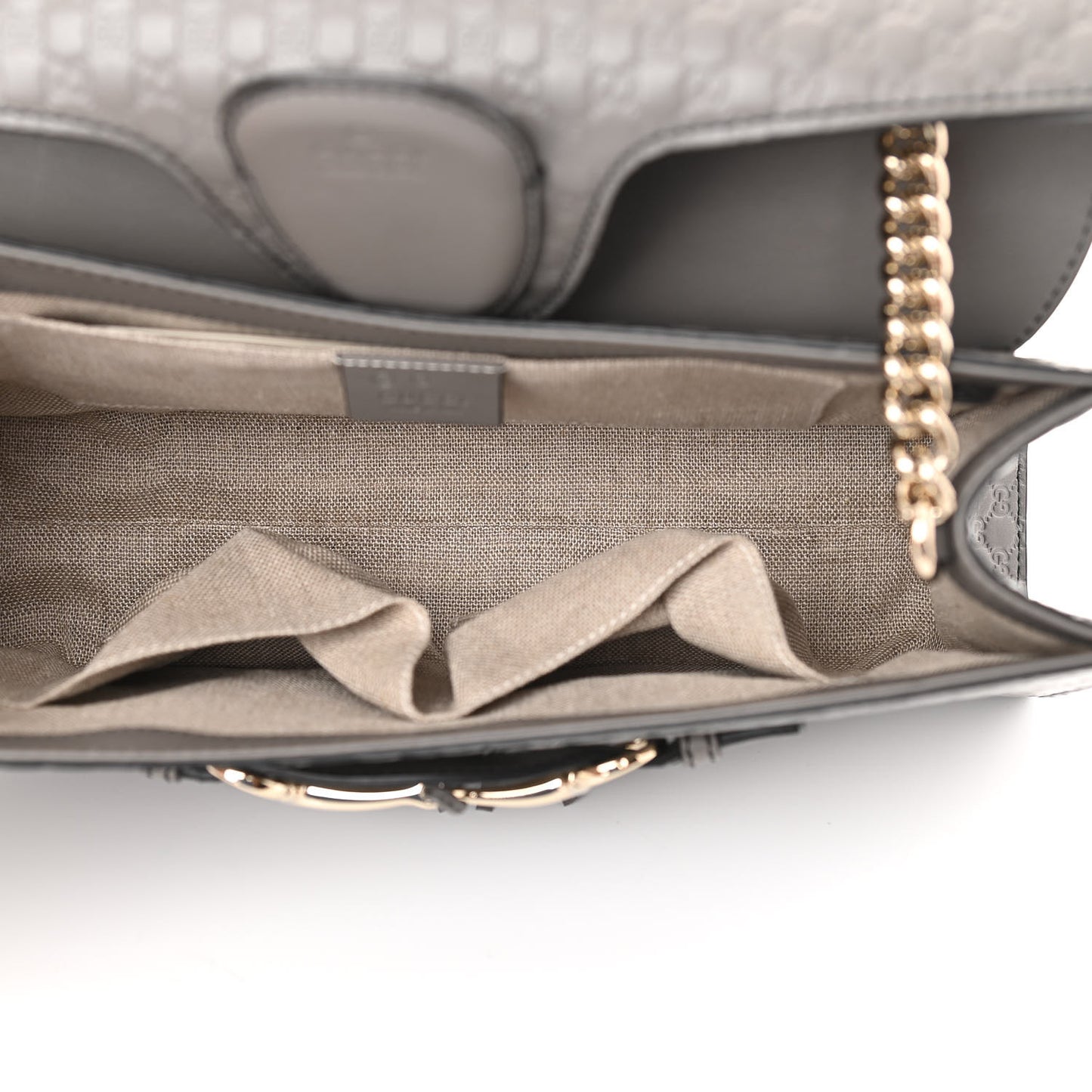 Soft Microguccissima Medium Emily Chain Shoulder Bag Loess