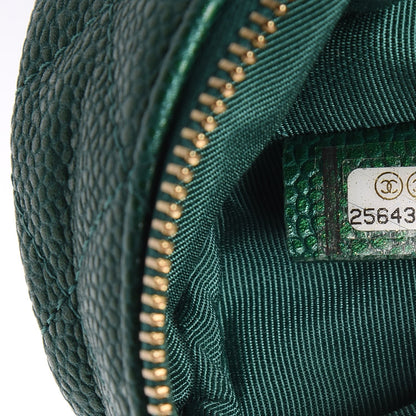 Chanel Caviar Quilted Small Cosmetic Case Green 7 of 7