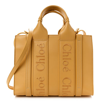 Chloe Calfskin Small Woody Tote Honey Gold 1 of 8
