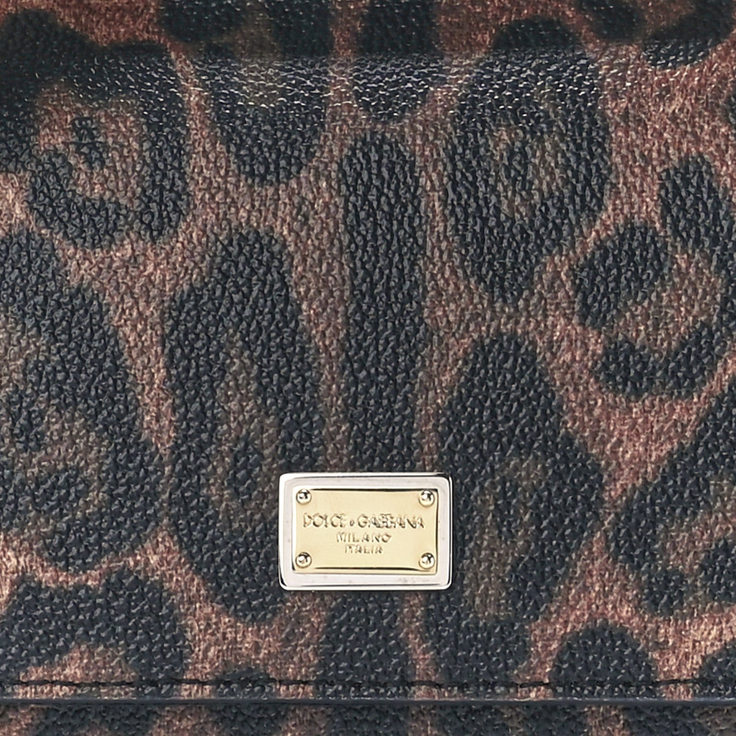Dolce & Gabbana Dauphine Leopard Print Mini Miss Sicily Satchel Black 7 of 10