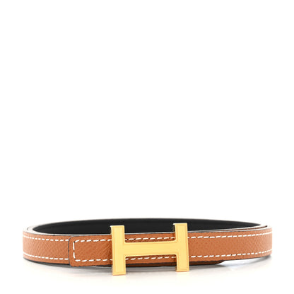 Hermes Swift Epsom 13mm Focus Belt 70 Black Gold 1 of 9