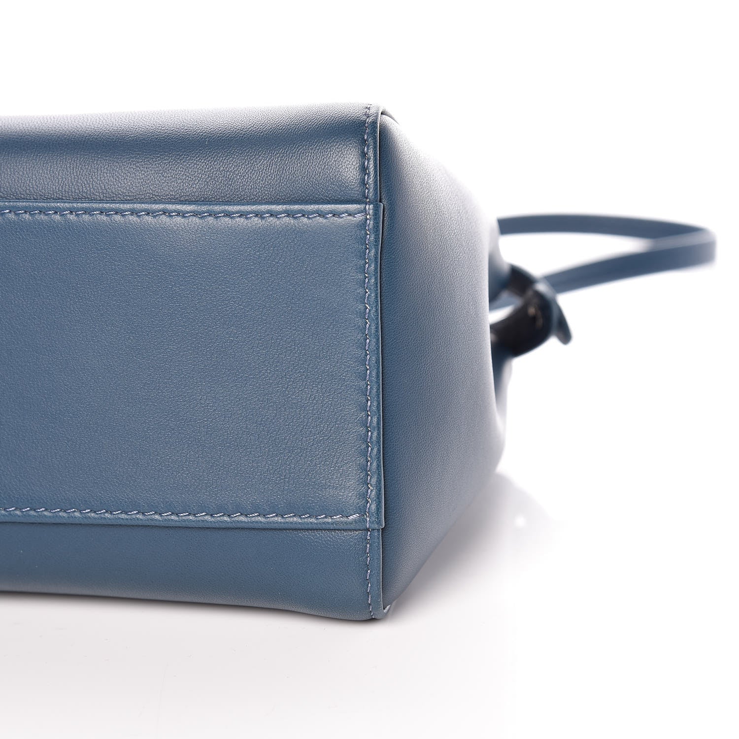 Fendi Nappa Mini Peekaboo Iconic Satchel Pavone 7 of 11