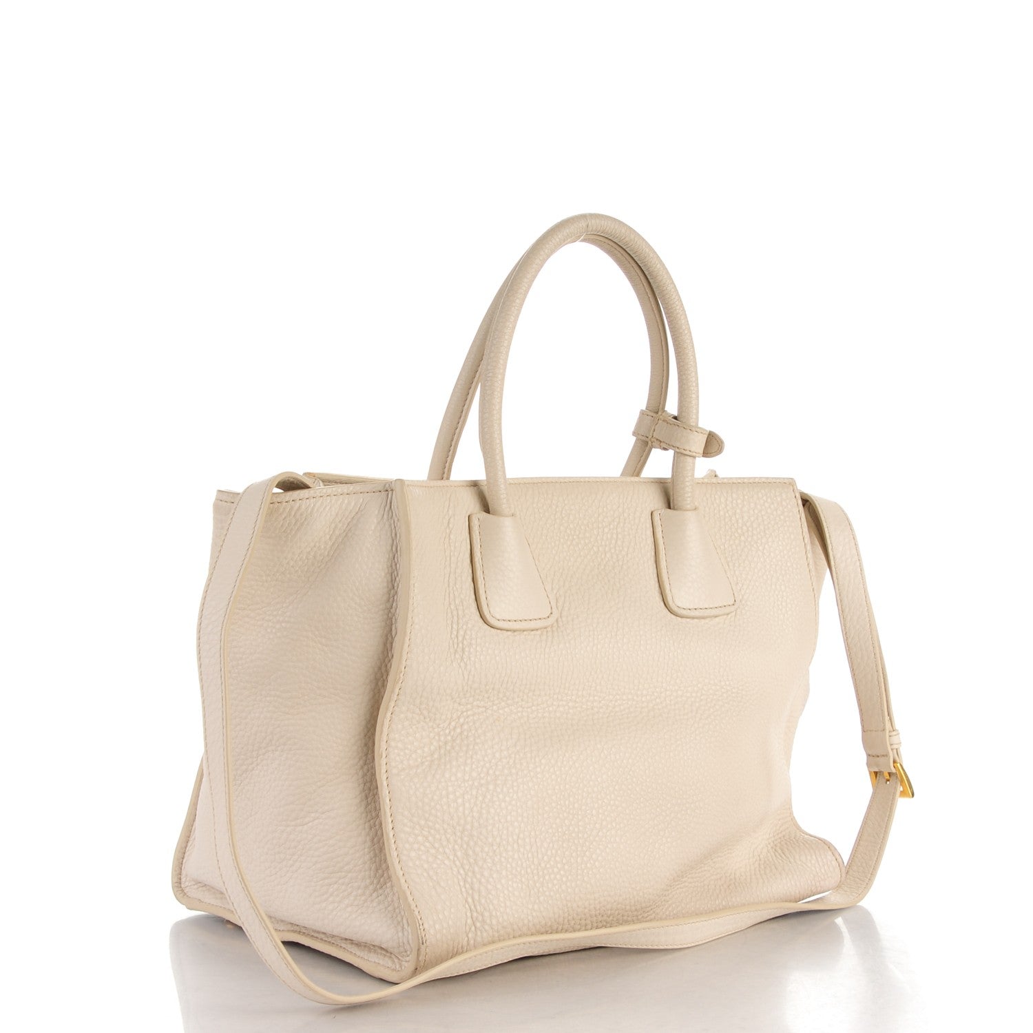 Prada Vitello Daino Shopping Tote Talco 3 of 10