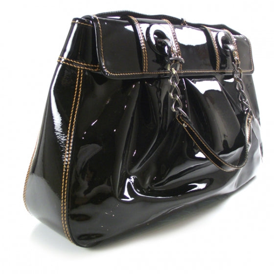 Patent Large B Bag Black