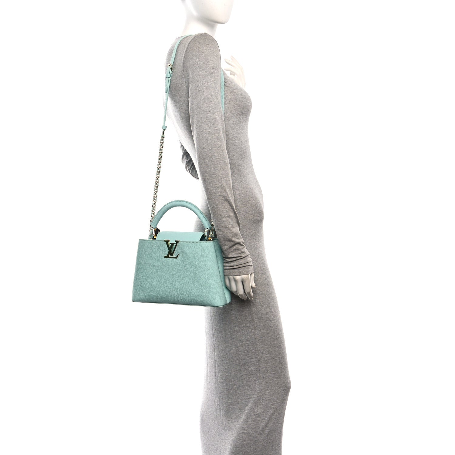 Louis Vuitton Taurillon Capucines BB Iridescent Topaz 2 of 10