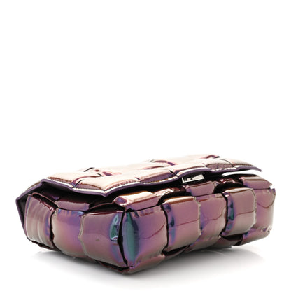 Bottega Veneta Glossy Nail Polish Nappa Maxi Intreccio Padded Cassette Crossbody Bag Holographic 4 of 13