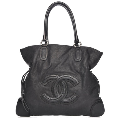 Chanel Washed Calfskin Drawstring Tote Black 1 of 11