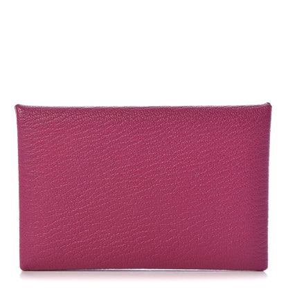 Hermes Chevre Mysore Calvi Card Case Rose Pourpre 1 of 7
