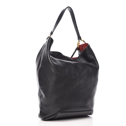 Miu Miu Goatskin Madras Bucket Bag Black Porpora 4 of 7