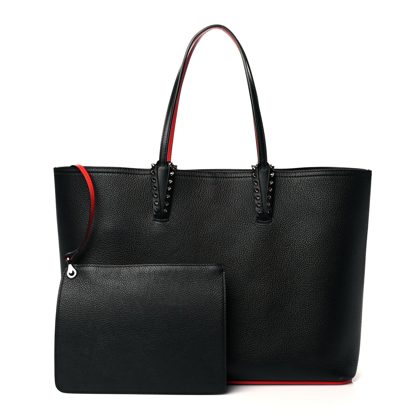 Calfskin Spikes East West Cabata Tote Black
